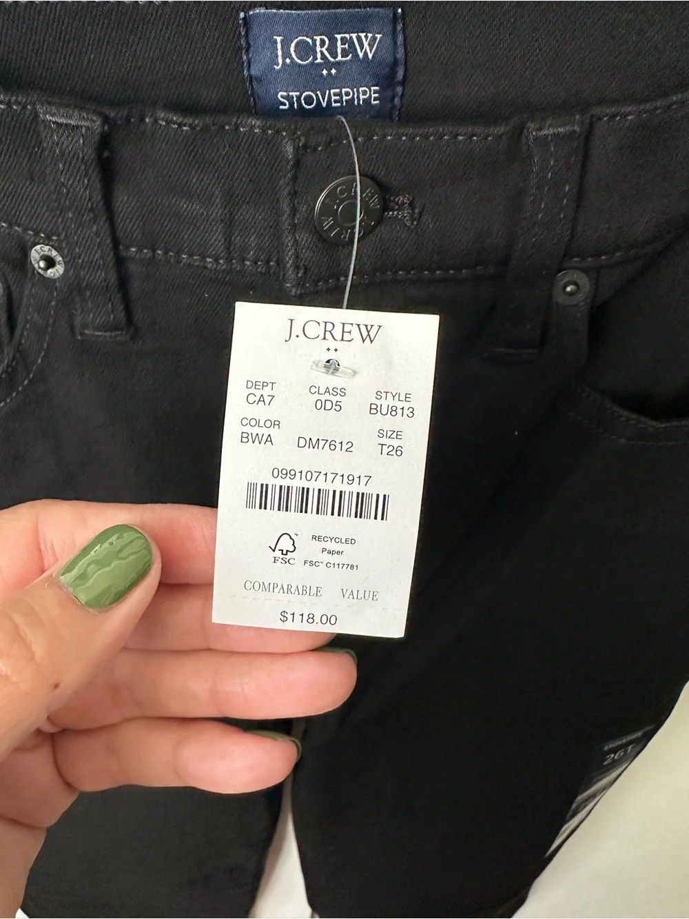 J. Crew Men's Skinny Jeans in Black